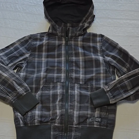 H&M Boys Plaid Hooded Jacket Boys Size 9-10 - Picture 13 of 13